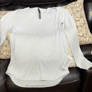 Women's White Long Sleeve Top